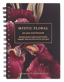 Записная книжка «Blossom. Irises on black» А6, 80 листов в клетку, спираль
