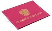 Обложка на студенческий билет, розовая, с карманами, кожзам - 1