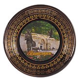 Магнит-тарелка Беседка Пятигорск,Вход Озеро Провал (Пятигорск) (фарфор) (7см) (026-7BL-142-3) - 1