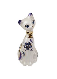 Шкатулка Кошка сидячая голубые камни (AD181-3)