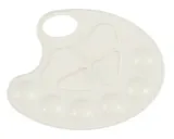 Палитра для смешивания красок белая, овальная