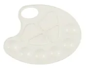 Палитра для смешивания красок белая, овальная