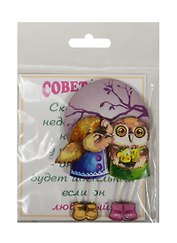 Магнит Совет дня №4 с вкладышем (7,5см)