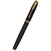 Перьевая ручка Parker, IM Premium Black/Gold GT, синяя - 0