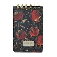 Блокнот А6- 100л лин. "FLORA.ГРАНАТ" тверд.обл., мат.лам.soft-touch, фольга, спираль, BrunoVisconti
