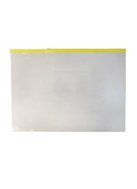 Папка на молнии A4, прозрачная, карман для визитки