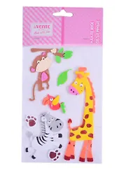 Наклейки объемные deVENTE Зоопарк (фоамиран) (110х180 мм.) (3+) (8002906) (deVente) (упаковка)