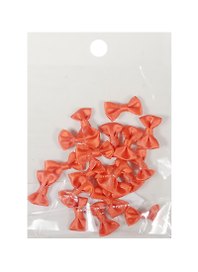 Бантики атласные, красные, 2 см, 20 штук