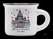 Кружка From SPb with love. Исаакий, 50мл, белая, матовая, фарфор