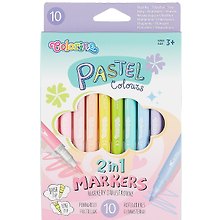 Фломастеры «Pastel» Colorino, 10 цветов, двусторонние
