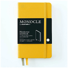 Записная книжка A6 98л тчк. "Monocle" тв.обл., цвет желтый, Leuchtturm1917