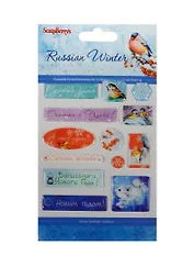 Набор эпоксидных наклеек Русская Зима