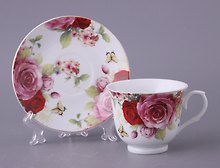 Чайный набор Розы (чашка 250мл, блюдце) (389-057)