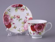 Чайный набор Розы (чашка 250мл, блюдце) (389-057)