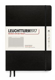Книга для записей B5, 109 листов в клетку "Composition", твердая обложка, Черный, Leuchtturm1917