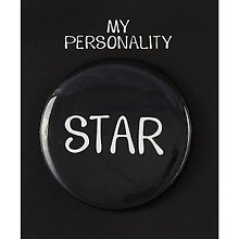 Значок круглый «Star», металл, 38 мм