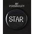 Значок круглый Star (черный) (металл) (38мм) - 0