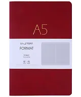 Книга для записей А5 60л "Format. No 4" иск.кожа, интеграл.переплет, тиснение фольгой