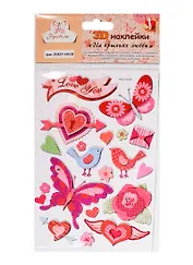 Набор д/творчества Наклейки 3D На крыльях любви HMSV-5003B