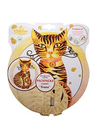Раскраска из дерева Кошка Для взрослых и детей Giftway (КоллЖивМир) (упаковка)