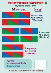 Фонетические карточки. Звуковые схемы. ( В наборе 14 карточек разных видов: 8 карточек по 5 звуков, 4 карточки по 3 звука, 2 карточки по 4 звука)