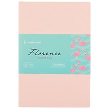 Ежедневник недатированный «Florence» В6, розовый, 160 листов, кожзам, Greenwich Line