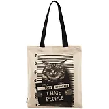 Сумка-шоппер Кот I Hate People цветная, текстиль 40см.*32см.