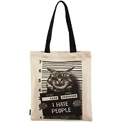 Сумка-шоппер Кот I Hate People цветная, текстиль 40см.*32см.