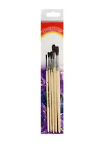 Кисти 5шт белка круглая №1, №2, №3, №4, №5 "Колокольчик"