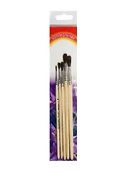 Кисти 5шт белка круглая №1, №2, №3, №4, №5 "Колокольчик"