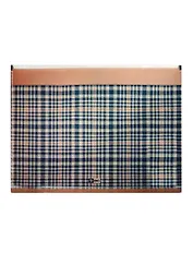 Папка на молнии А4 "Клетка коричневая", пластик, Феникс