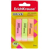 Ластик «Drive», Erich Krause, 3 штуки - 0