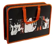 Папка для тетрадей А4 "Аниме. Нежные чувства" 34*24,5*7см, пластик, молния, текст.ручки