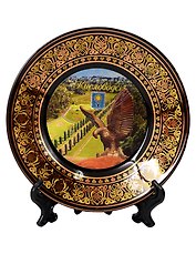 Тарелка декоративная Орел (Кисловодск) (фарфор) (15см) (15BL-145K1) 
