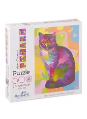 Пазл Арт-терапия 500 эл. Поп-арт.Кошка.05564