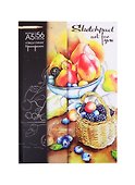 Скетчбук А5 145*210 56л "Фрукты" белая, зелёная, крафт-бумага, чёрная бумага 100 г/м2, 120 г/м2, 80 г/м2, тв.обложка - 0