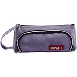 Пенал-косметичка "Private", 2 отделения, сиреневый, 21х8.5х8.5 см