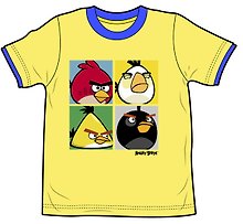 Angry Birds Футболка для мальчиков FOURSOME (7-8 лет, Желтый) (TSB83-YELL-AB)