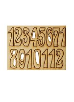 Комплект Арабские цифры-10 (131174) (20мм) (Заготовка для часов) (дерево)