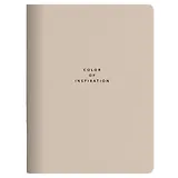 Тетрадь 48л кл. "Block", бежевый, скрепка, карт.обл., микротекстурирование, ламинация