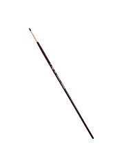 Кисть художественная Вернисаж, синтетика бордовая, плоская, длинная ручка №0, Гамма