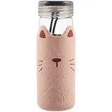 Бутылка в чехле пвх Котик с ушками (стекло) (360мл) (12-07599-BL-2001)