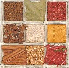 Салфетки Maki бум. сервировочные Пряности (SLOG011901) (33х33) (20шт) (3сл)