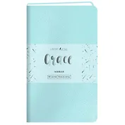 Записная книжка А6- 80л кл. "Grace. Голубой топаз", иск.кожа,интегр.обл., скругл.углы, ляссе