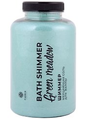Соль для ванны в баночке с шиммером Green Meadow (мерцающая) (550 г)