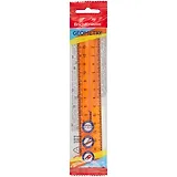 Линейка 15см "Neon" оранж., подвес, ERICH KRAUSE