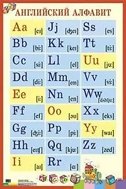 Английский алфавит с транскрипцией. Наглядное пособие для школы