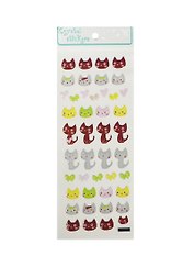 Наклейка пластик Кошечки микс (890416) (7,5х17,5см) (3+) (упаковка)