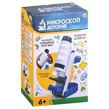 Микроскоп детский «Биолог», белый, Рыжий Кот