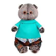 Мягкая игрушка Басик в штанах в клетку (25 см)